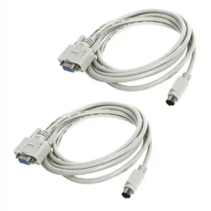 DELTA PLC SERIAL RS232 DB9 to 8P Mini Din Male Connector Programming Adapter Cable- 1.5mtr