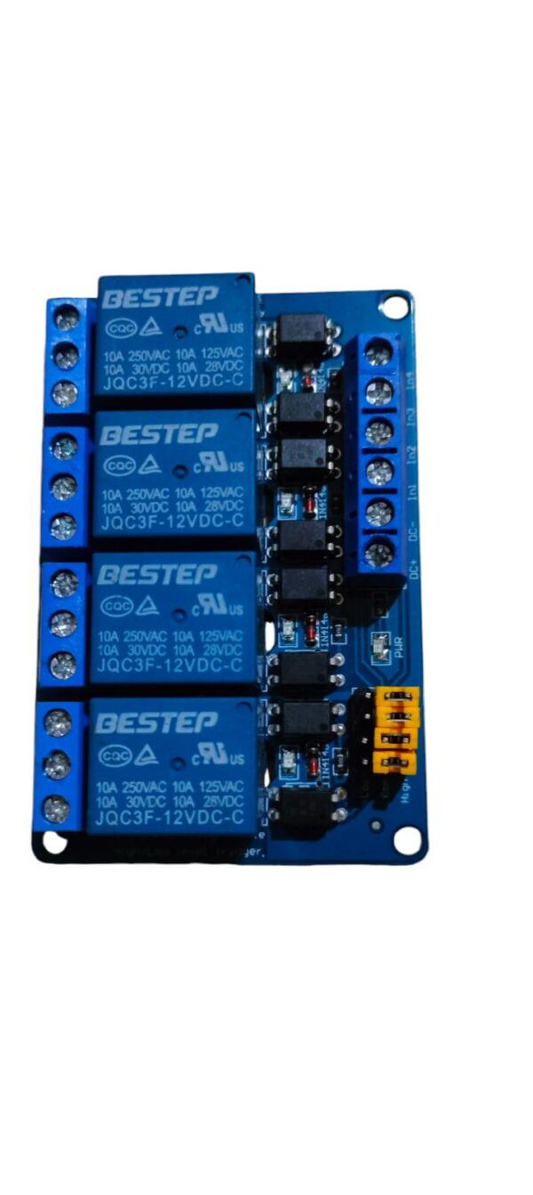 12V 4 Channel Relay Module (with Optocoupler)