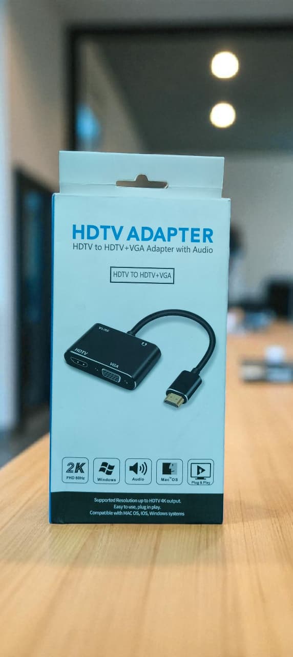 HDMI to HDMI + VGA (Metal) Converter – 2 in 1 Adapter