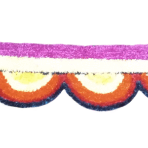 Handmade Woolen Umbartha Patti / Doorstep Rangoli Strip – Multicolor Decorative